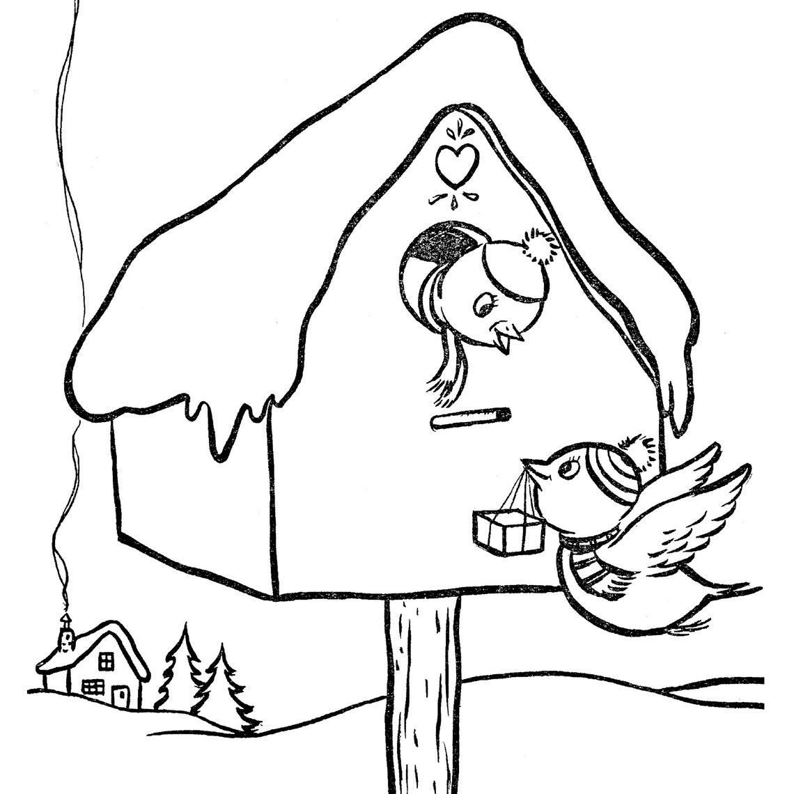 Vintage Christmas Coloring Pages Santa Claus Coloring Book 1953