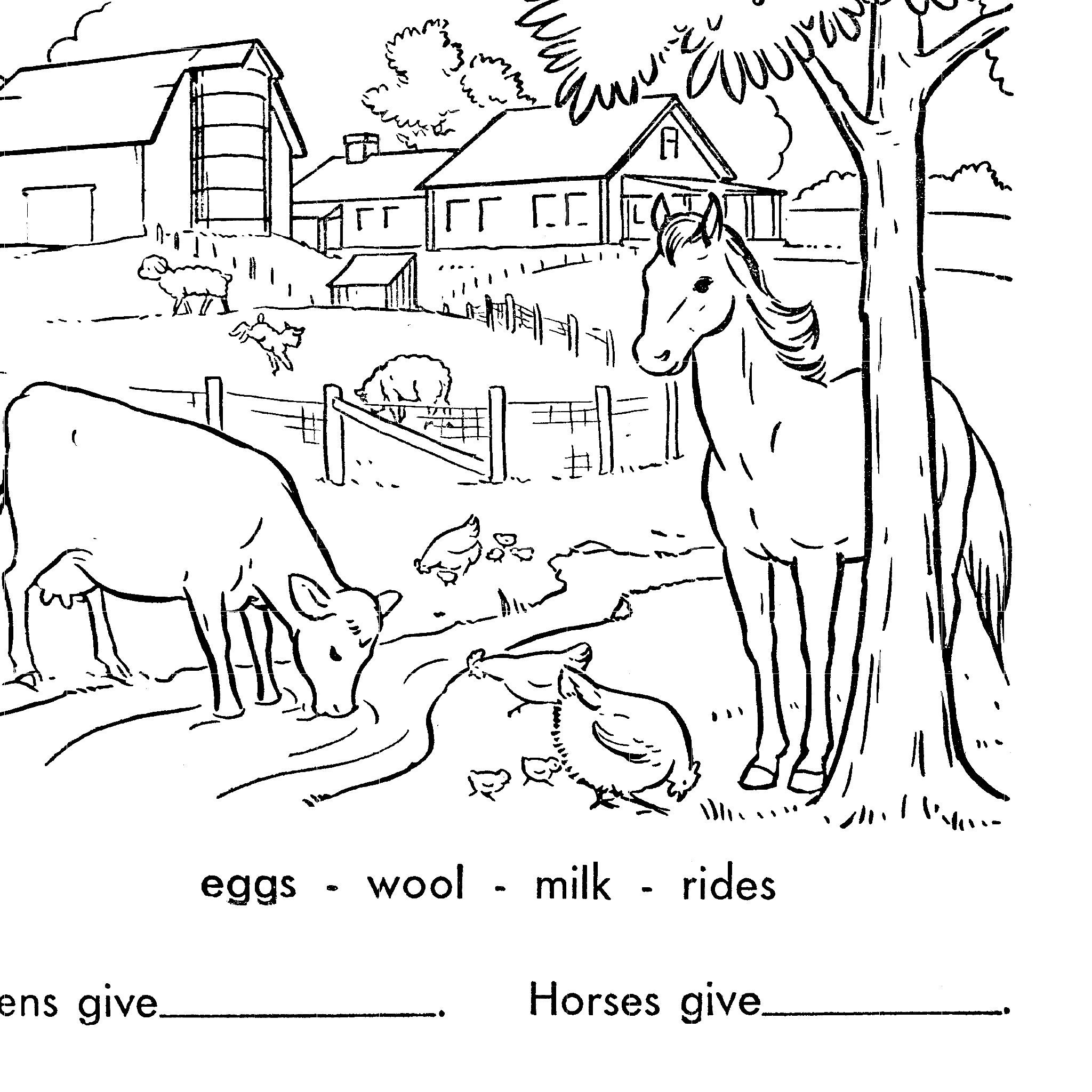 My Coloring WordDictionary A Vintage Coloring Book Printable Etsy