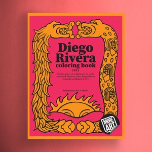 Vintage Diego Rivera Coloring Book 1931 Printable PDF Instant Digital Download 16 Pages Mexican Latin American Art