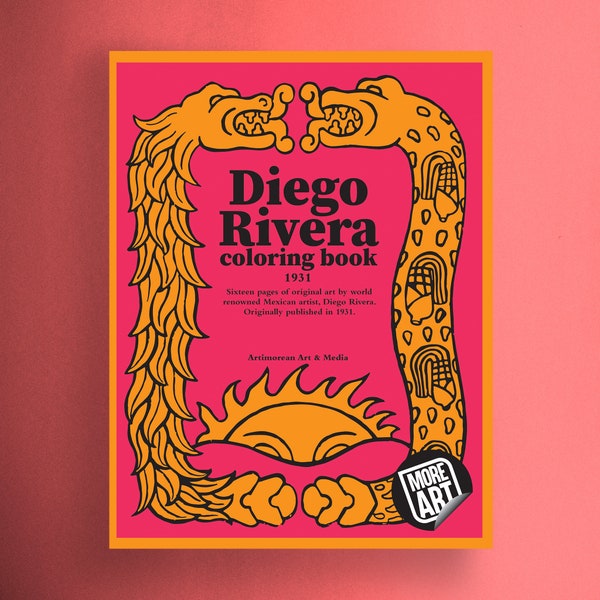Vintage Diego Rivera Coloring Book 1931 Printable PDF Instant Digital Download 16 Pages Mexican Latin American Art