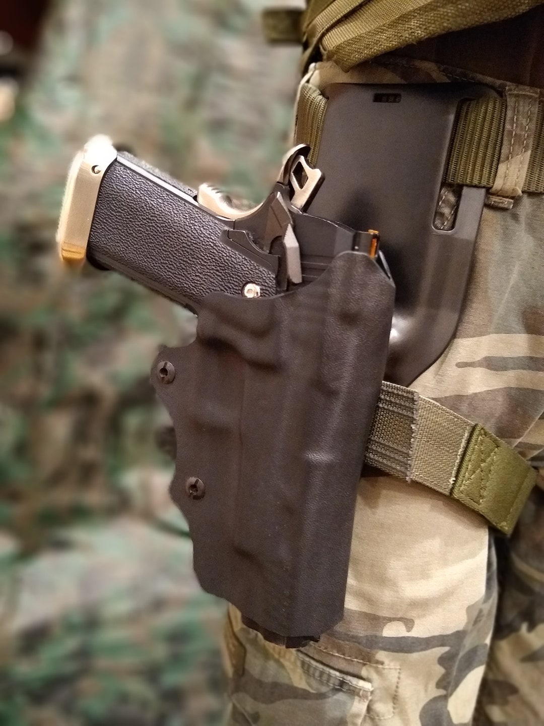 LOWRIDE Leg Strap BELT 1911 / Combat Master Holster / 2011 Hicapa
