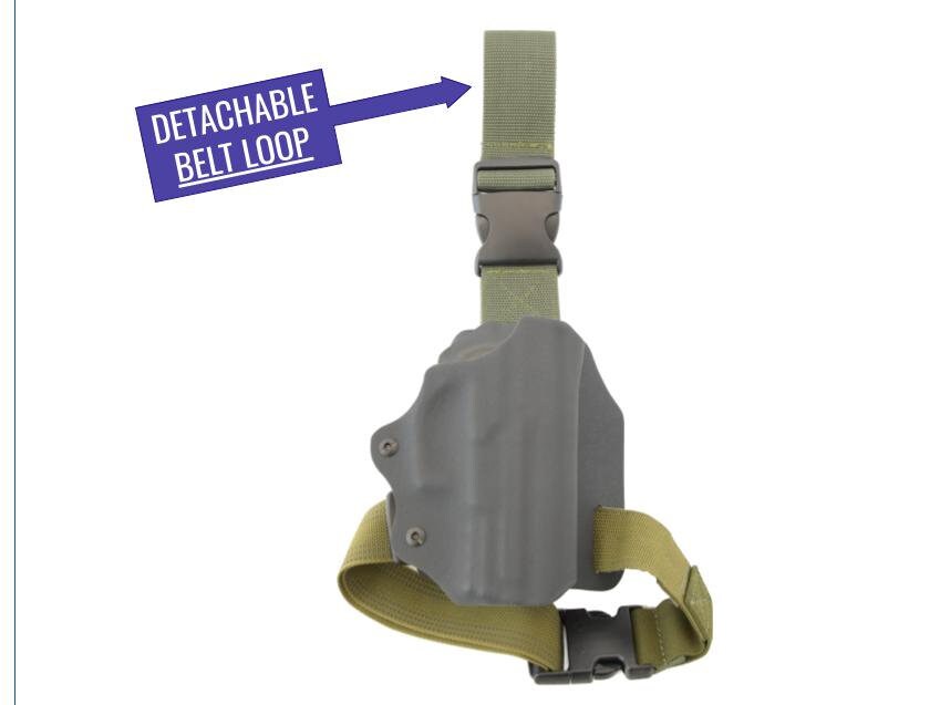 Drop Leg System / Convertible Thigh to Low Ride Holster for Glock 17 22 ...