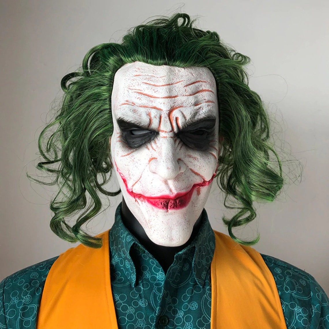 Joker Mask Movie Batman The Dark Knight Horror Clown Cosplay Etsy