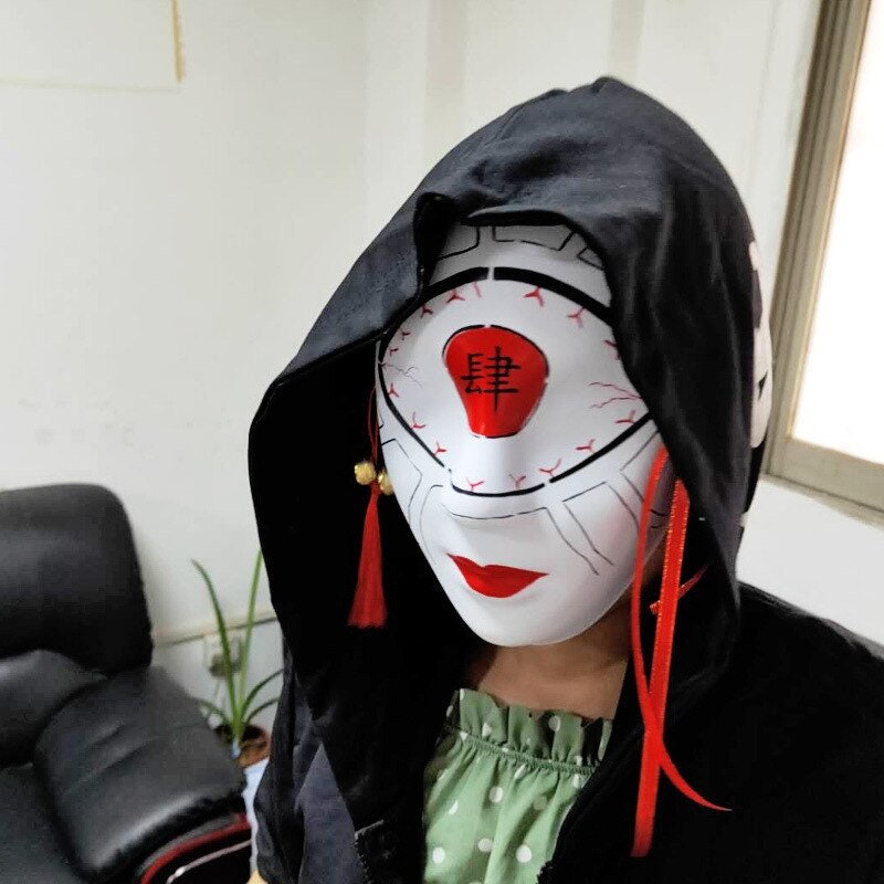 Japanese Anime Cosplay Masks Kabuki Kitsune PVC Full Face Fox Etsy