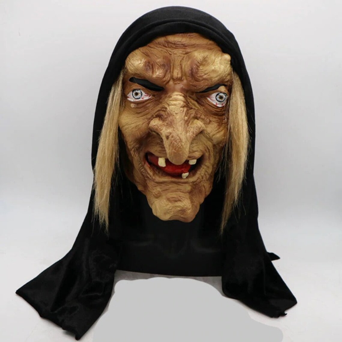 Scary Adult Old Witch Mask Latex Creepy Halloween Fancy Dress Etsy