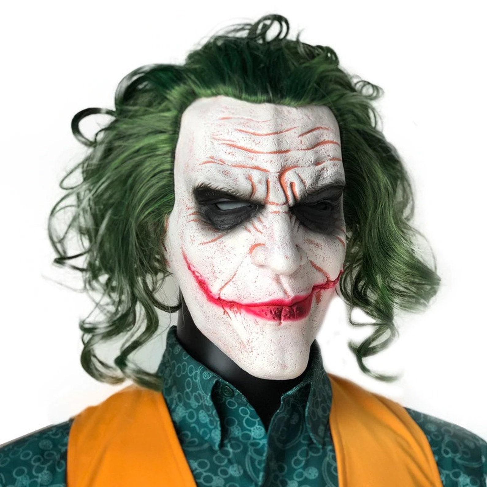 Joker Mask Movie Batman The Dark Knight Horror Clown Cosplay Etsy