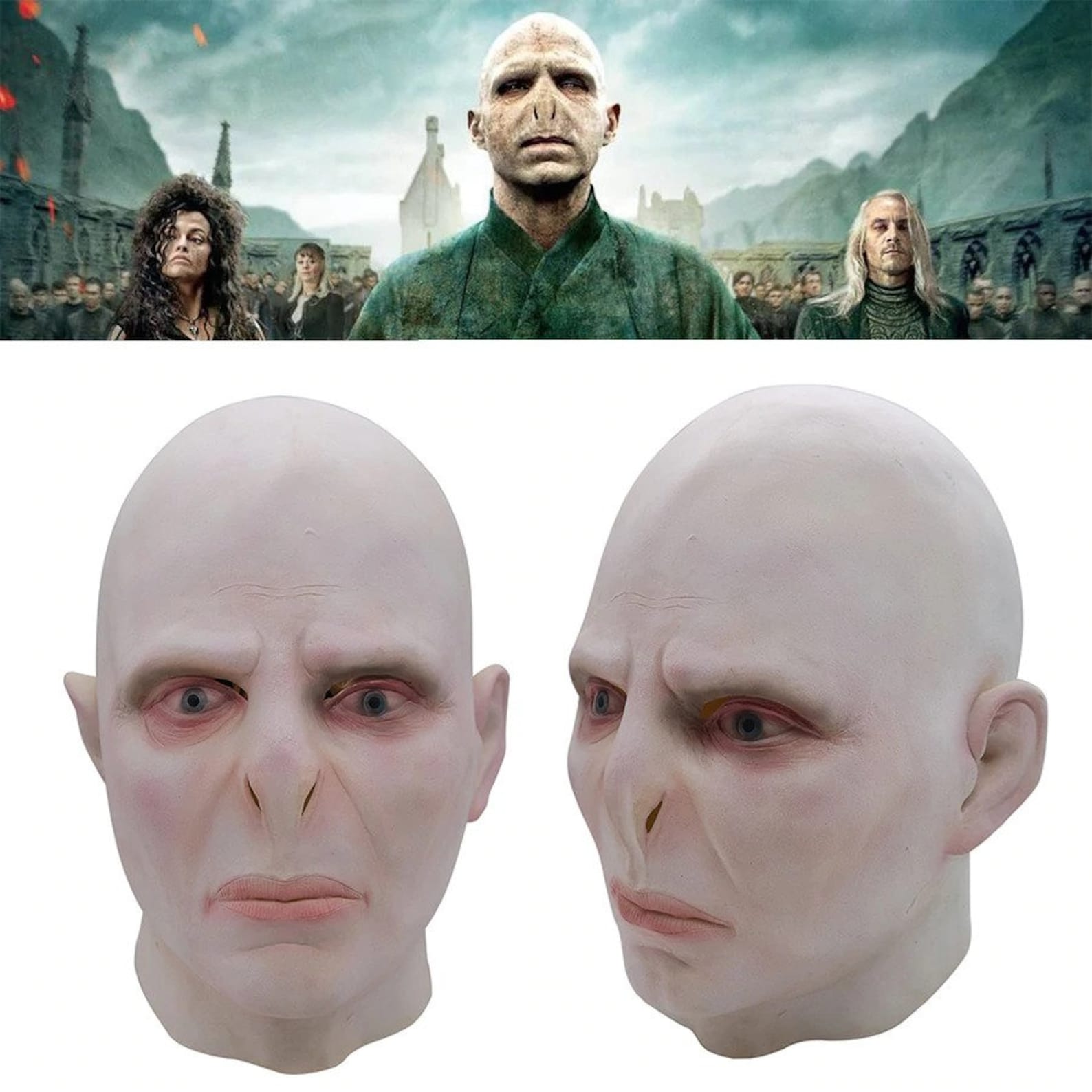 The Dark Lord Voldemort Mask Cosplay Masque Boss Latex Etsy