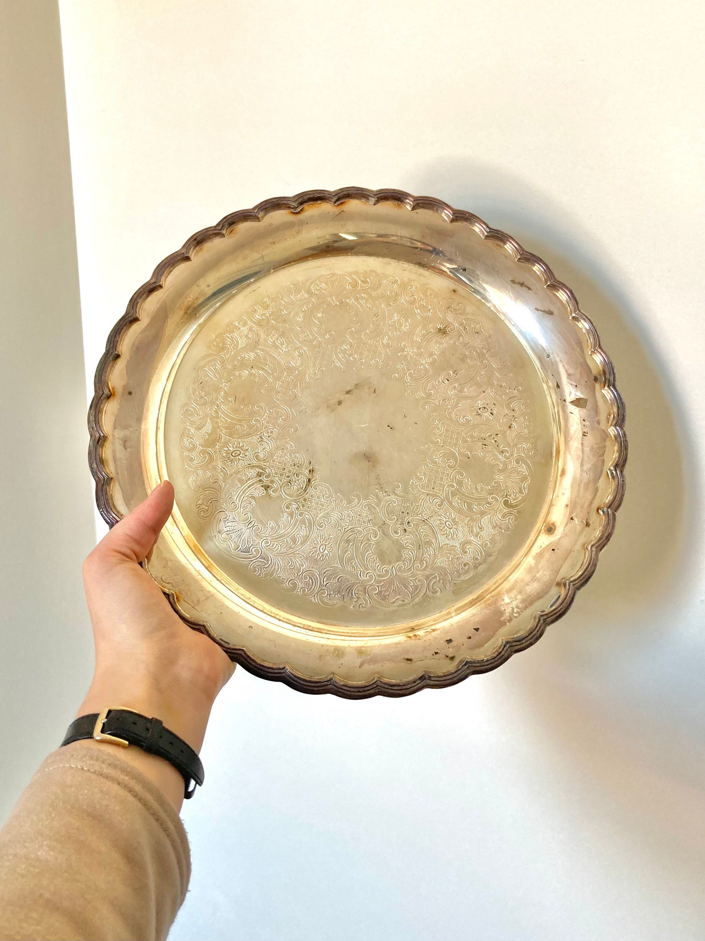 Vintage Silver Plated Copper Plate Canadian PRIMROSE PLATE bar Etsy