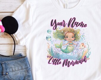 Custom Little Mermaid Shirt, Ariel Mermaid Shirt, Mermaid Tee For Girls, Mermaid Shirt For Women, Beach Shirt, Princess Shirt, Gifts for Her
