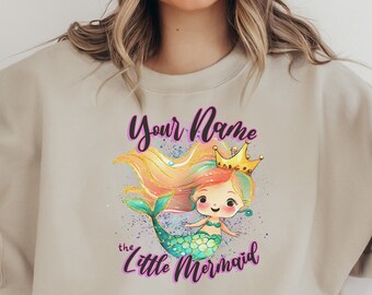 Custom Little Mermaid Shirt, Ariel Mermaid Shirt, Mermaid Tee For Girls, Mermaid Shirt For Women, Beach Shirt, Princess Shirt, Gifts for Her