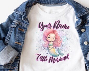 Custom Little Mermaid Shirt, Ariel Mermaid Shirt, Mermaid Tee For Girls, Mermaid Shirt For Women, Beach Shirt, Princess Shirt, Gifts for Her