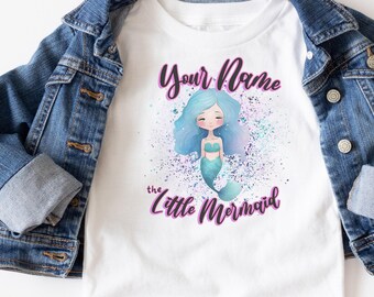 Custom Little Mermaid Shirt, Ariel Mermaid Shirt, Mermaid Tee For Girls, Mermaid Shirt For Women, Beach Shirt, Princess Shirt, Gifts for Her