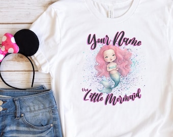 Custom Little Mermaid Shirt, Ariel Mermaid Shirt, Mermaid Tee For Girls, Mermaid Shirt For Women, Beach Shirt, Princess Shirt, Gifts for Her