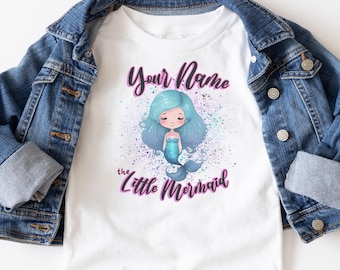 Custom Little Mermaid Shirt, Ariel Mermaid Shirt, Mermaid Tee For Girls, Mermaid Shirt For Women, Beach Shirt, Princess Shirt, Gifts for Her