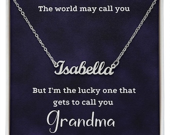 Custom Name Necklace, Gift For Her, Personalized Necklace, Jewelry For Her, Gift For Grandma, Gift For Grandmother, Custom Gift For Women
