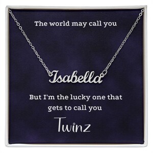 Custom Name Necklace, Gift For Her, Personalized Necklace, Jewelry For Her, Gift For Best Friend, Gift For Twin, Custom Gift For Women