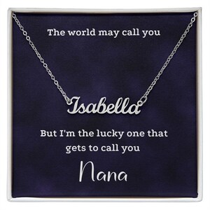 Custom Name Necklace, Gift For Her, Personalized Necklace, Jewelry For Her, Gift For Grandma, Gift For Grandmother, Custom Gift For Women