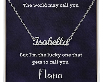 Custom Name Necklace, Gift For Her, Personalized Necklace, Jewelry For Her, Gift For Grandma, Gift For Grandmother, Custom Gift For Women