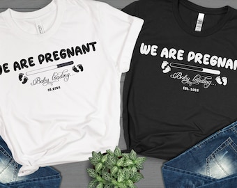 Personalized Pregnancy Announcement Shirt, We Are Pregnant Baby Loading Shirt, Baby Announcement Shirt, Pregnancy Reveal Shirt, Baby Shower