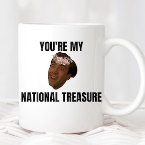 Você é meu tesouro nacional engraçado sarcástico caneca de café presente, caneca de café para amigos mulheres homens, meme presentes ideias para aniversário natal