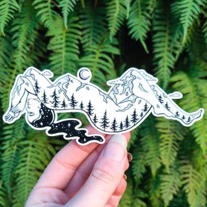 Mountain Goddess - Vinyl Sticker - Gaia Mother Earth