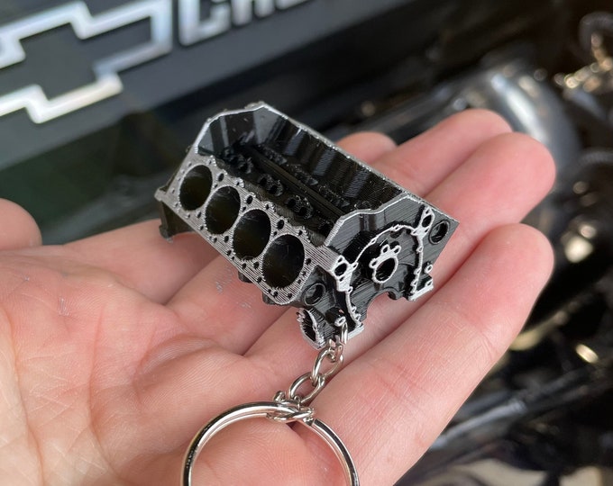 LS Engine Block Keychain Model Chevrolet V8 Engine Block GM Etsy