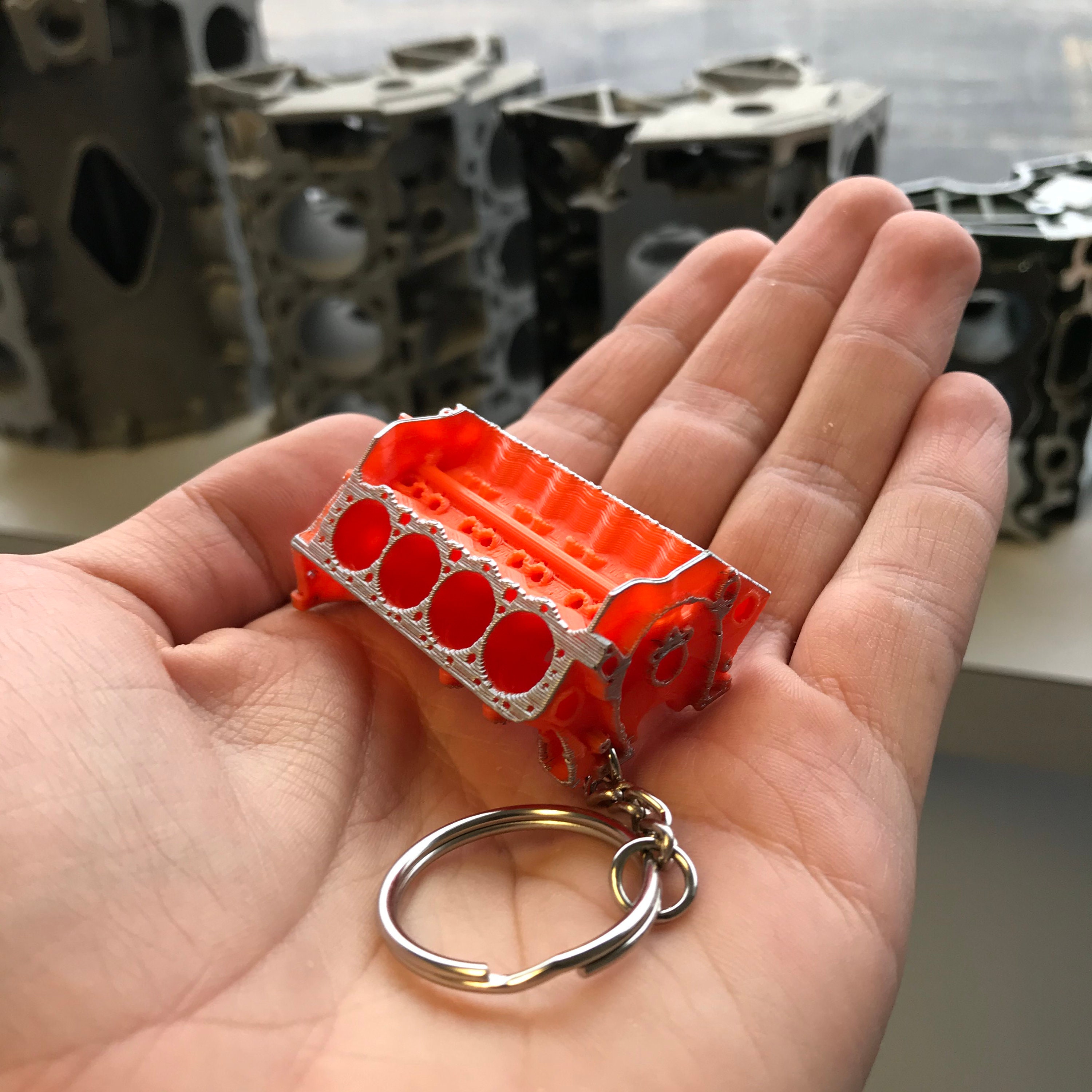 Small Block Chevy V8 Keychain Model Chevrolet Engine Block Etsy