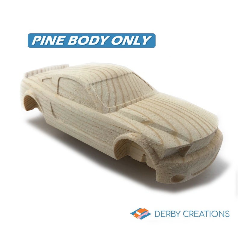 pre-cut-pinewood-derby-car-kit-mustang-likeness-etsy