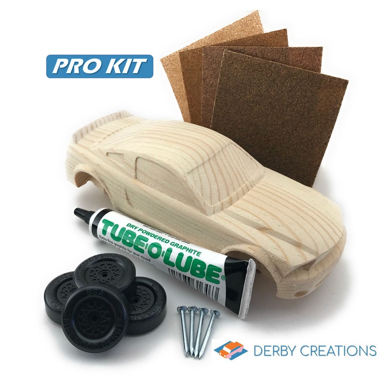pre-cut-pinewood-derby-car-kit-mustang-likeness-etsy