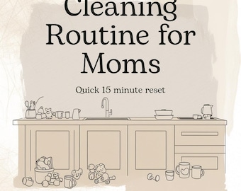 15-Minute Home Reset Checklist for Moms: Quick Clean Printable (Digital Download)