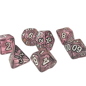 Frosted Pink Borderlands Dice DnD