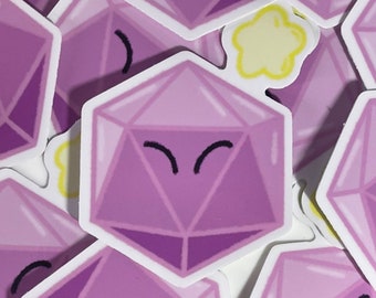 Kirby D20 DnD Dungeons and Dragons Sticker