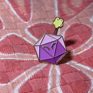 Kirby D20 DnD Dungeons and Dragons Enamel Pin