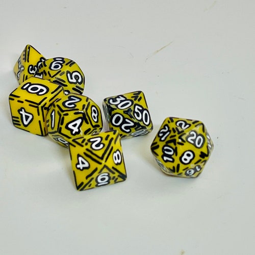 Yellow Borderlands Dice Dnd Etsy