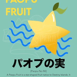 KH Paopu Fruit Art Print 8”x10”