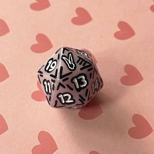 Borderlands Inspired Tiny Tina Countdown Dice D20 DnD/Dungeons and Dragons/RPG/Hand-Painted