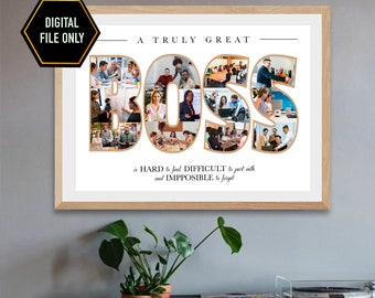 Personalized Boss Photo Collage Gift (Digital File)
