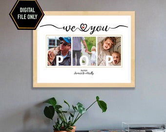 Poppy birthday gift, grandfather Day Gift, grandpa gift, grandpa Photo collage, Pop Birthday Gifts, gramps Gift, custom grandad gift