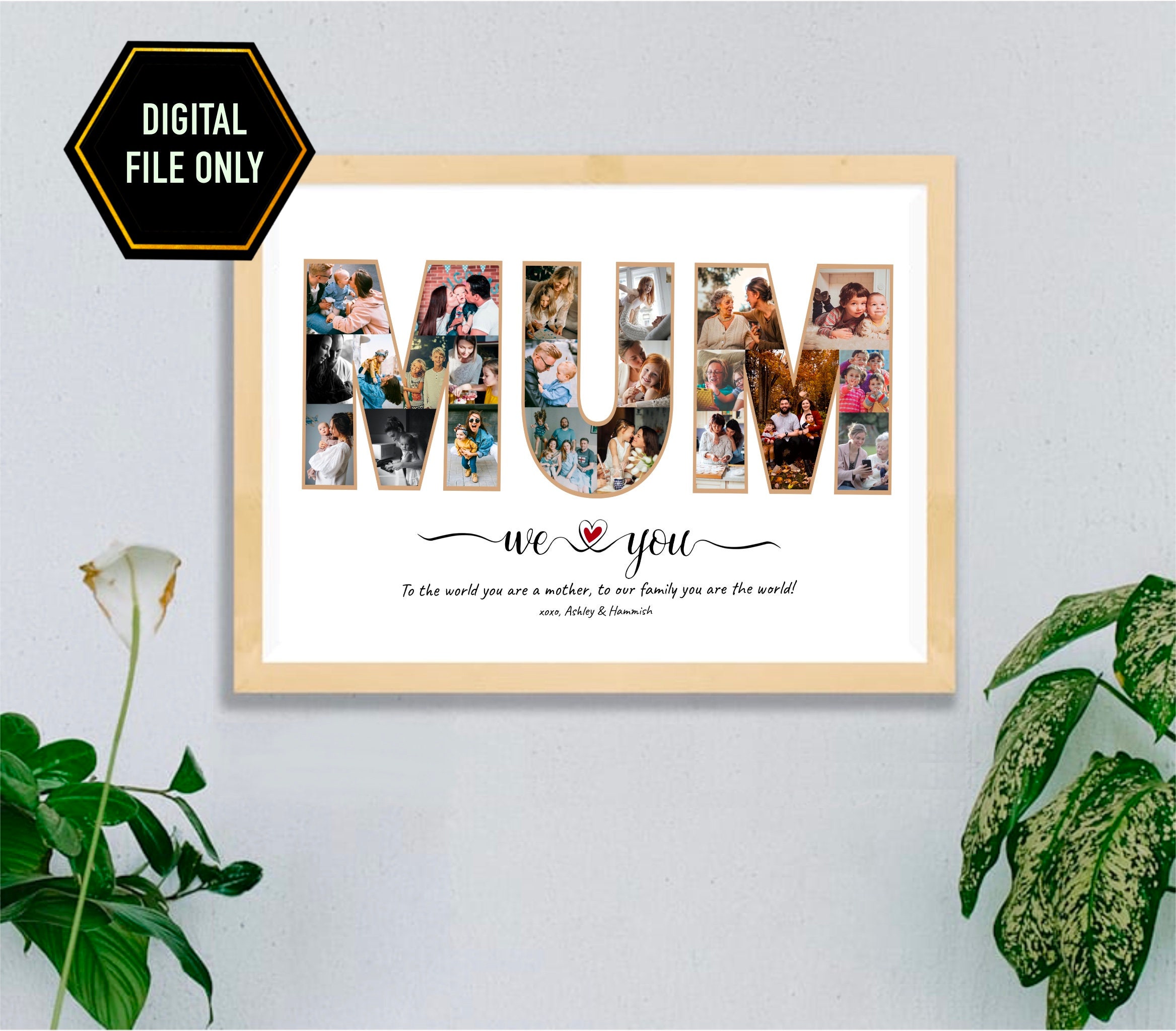 Mum Birthday Gift Mom Photo Collage Mothers Day Gift Etsy Australia