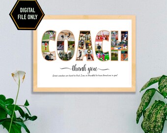 Personalized Coach Photo Collage Gift (Digital File)