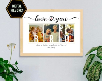 Personalized Brothers Photo Collage Gift (Digital File)