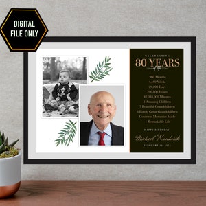 80th birthday gift, 80th Photo collage, 80th bday ideas, 80th birthday decoration, eighty birthday, 80th birthday ideas, gift for mom, dad