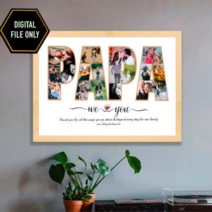 Papa birthday gift, papa Photo collage, father’s Day gift, father present, gift for dad, gifts for papa, papa bday gift, dad birthday ideas