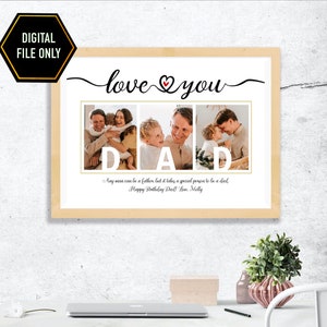 Daddy birthday Gift, dad’s gift, personalised Gift for Dad, daddy Photo collage, dad Birthday Gift, Daddy Gift, fathers day gift