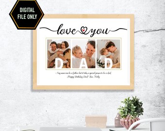 Daddy birthday Gift, dad’s gift, personalised Gift for Dad, daddy Photo collage, dad Birthday Gift, Daddy Gift, fathers day gift