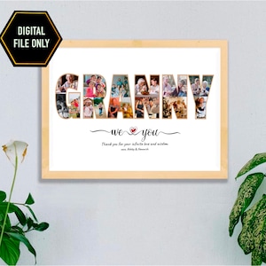 Granny birthday gift, grandma Photo collage, Grandmother gifts, granny present, gift for granny, Grandma bday gift, granny birthday ideas
