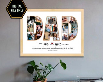 Dad birthday gift, daddy Photo collage, father’s Day gift, father present, gift for dad, gifts for daddy, dad bday gift, dad birthday ideas