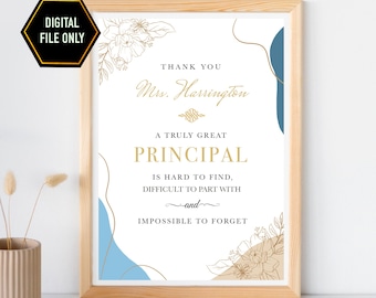 Personalized Principal Appreciation Gift Print (Digital File)