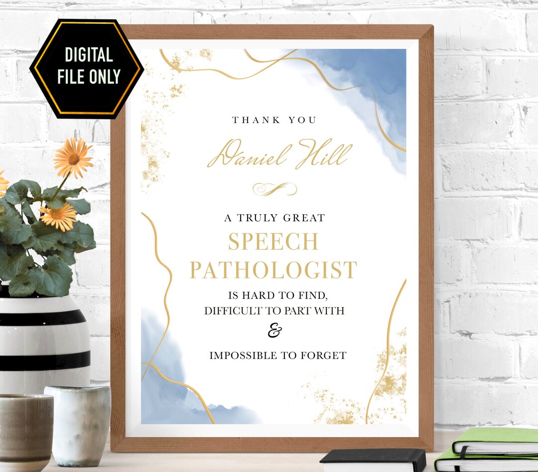 Speech Pathologist Appreciation Gifts, Speech Pathologist Farewell Gift