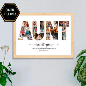Aunt birthday gift, auntie Photo collage, Aunty gift, auntie present, gift for aunt, gifts for Aunty, Auntie bday gift, aunt birthday ideas
